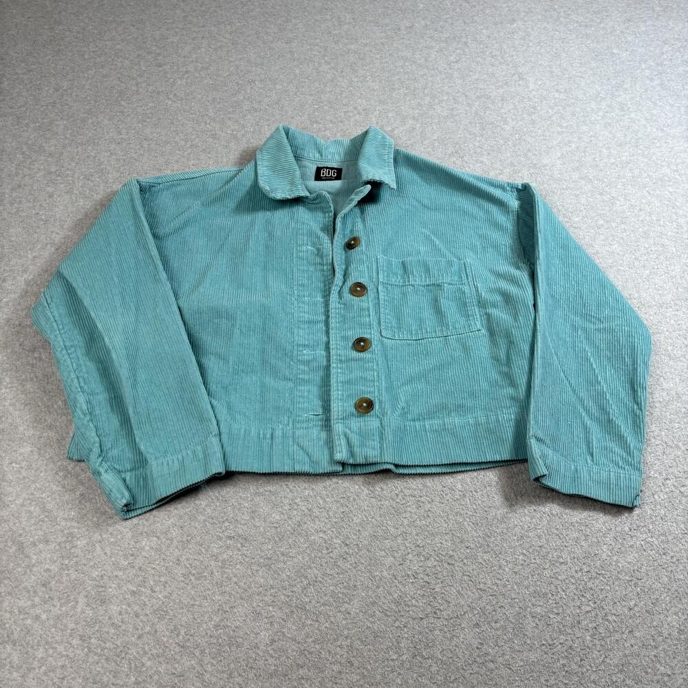 BDG Urban Outfitters Jacket Womens XS Corduroy Cropped Shacket Button Pocket Y2K